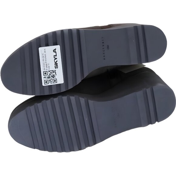 Sanctuary Engage Wedge Ankle Boots Java Brown Side-Zip Platform Women US 10 - Picture 6 of 6